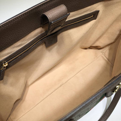 Ophidia Medium Tote Bag – Beige & Ebenholz