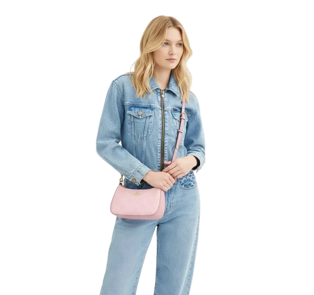 Teri Shoulder Bag In Signature Canvas - Walnut