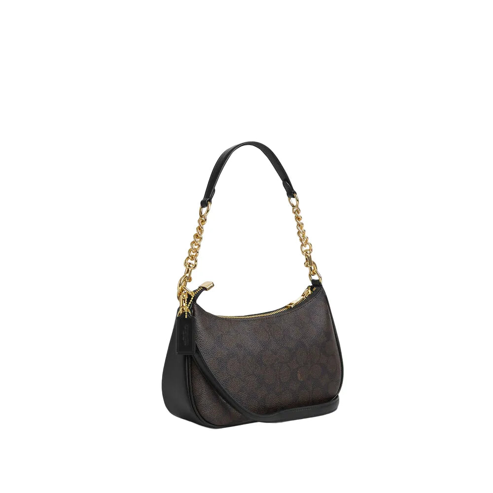 Teri Shoulder Bag In Signature Canvas - Walnut