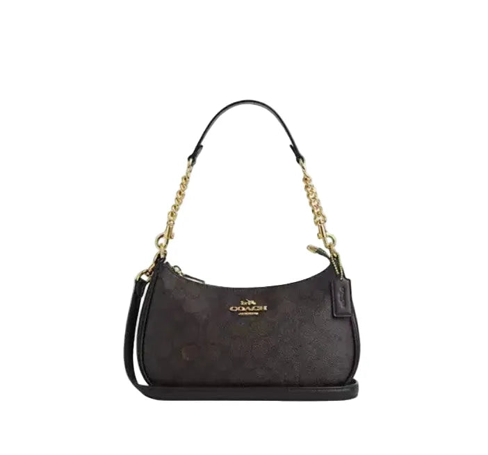 Teri Shoulder Bag In Signature Canvas - Walnut