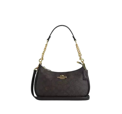 Teri Shoulder Bag In Signature Canvas - Walnut